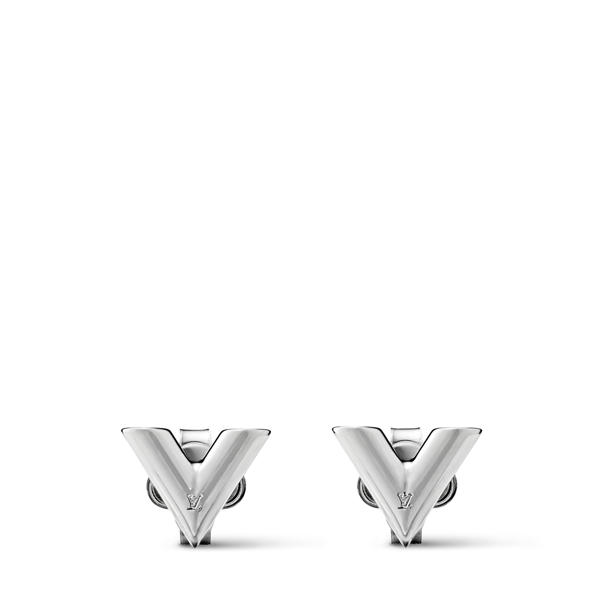 Louis Vuitton シルバー V字型ピアス Essential V Stud Earrings . - Fashion Jewellery | LOUIS VUITTON